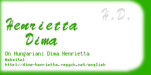 henrietta dima business card